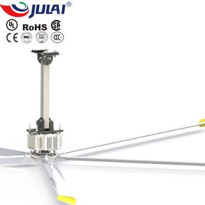 China Warehouse JULAI RTS 6.1M 20FT Large Aluminum Alloy Bldc Fans, Industrial Ceiling Permanent Magnet Hvls Fan for sale