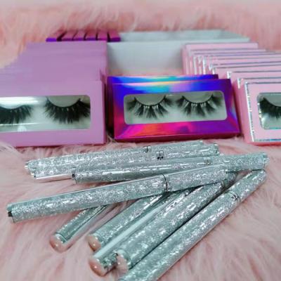 China 8-25mm False Eyelash 3D Mink Lashes Long Natural Tapered Fluffy Extension 25mm Mink Lashes 8-25mm Dropshipping for sale