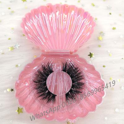 China Long Seller Natural Real Mink Lashes Handmade 3d Mink Eyelashes Glitter Shell Lashbox Private Label Lashpackaging Box 25mm Lashes for sale