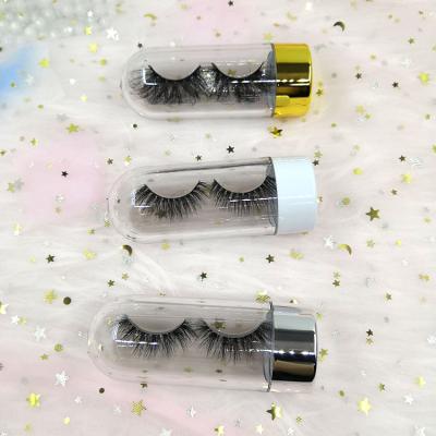 China Long Glitter 25MM Box Natural Acrylic 3D Mink Eyelash Case Rhinestone Lash Bottle LashBoxes Bling Lashes Box For Eye Lashes for sale