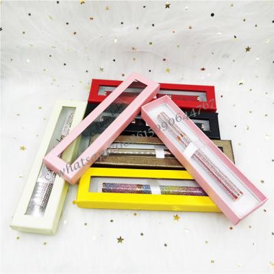 China 2021 New Design Self Adhesive Eyeliner Box Waterproof Packaging 3D Mink Eyelashes Private Label Mink Whips Magic Eyeliner Glue Pen for sale