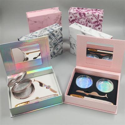 China Dramatic 3D Mink Lashes Long Natural Lashbox Packaging 25mm Private Label Book, Lashpackaging Custom Lashbook Packaging for sale