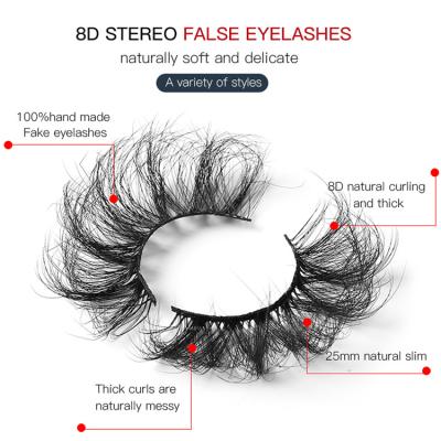 China Mink Lashes Fluffy Soft Wispy Extra Long False Eyelashes 5 Pairs Natural Long Faux 3D Curly Lashes Fluffy Mink Eyelash Wholesale for sale