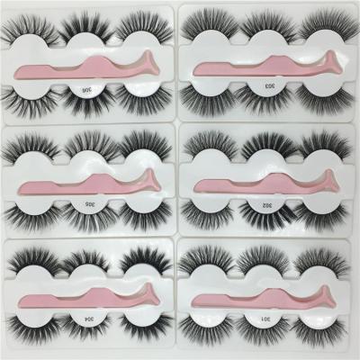 China Long Natural Natural False Eyelash Vendor With Box Customized Custom Private Label Lash 3D Silk Eyelashes With Tweezers And Packaging for sale