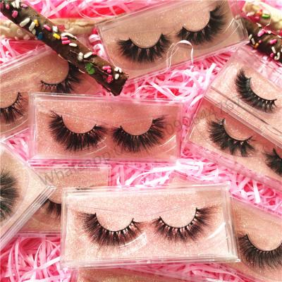 China Factory Wholesale Fluffy Eyelash 3D Strip Degradable Material Fiber Thick Full Lashes Faux Mink Eyelashes Vendor Customized Boxes for sale