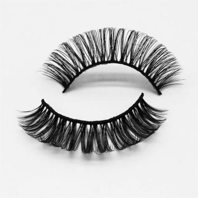 China Natural Long Russian Lashes Deep Curl False Eyelashes Handmade Cotton Rod D Double Density Loop Eye Lashes Date Makeup Mink Fake Eyelashes for sale