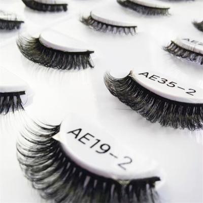 China Wholesale Thick D Curl Russian Strip Lashes Bulk Russian Strip Lashes Handmade Natural Vegan 3D Long Synthetic Lashes for sale