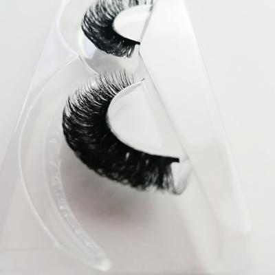 China 2022 Natural Popular Russian Private Label 3d Long Strip Lashes Faux 3d Mink Eyelashes Vegan Mink Lashes Russian Deep Curl for sale