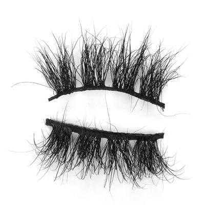 China Natural Makeup Thick Mink Eyelashes False Eyelashes Long Half Eye Lashes Fake Fluffy Short Natural Popular Highlights 3d Mink Lashes for sale