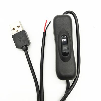 China PVC 1.5m USB 2.0 A Male To Open With On/Off Switch Cable for sale