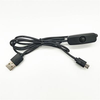 China PVC USB 2.0 Male To 5P Micro USB Power Charging Cable With Button Switch USB Power Cord for sale