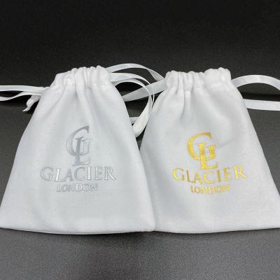 China jewelry & Watch & Wholesale Eyewear Manufacturer Customized Logo Small Velvet Drawstring Gift Bags Jewelry Bags Pouches For Jewelry Packaging for sale