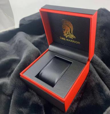 China Luxury Custom Packaging PU Logo Gift Display Case Luxury Watch Box in Morocco Paper Leather for sale