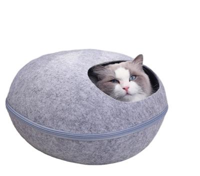 China LEISURE Fashion Guinea Pig Folding Pet Nest Felt Sofa Bedding Large Rectangle Beds Hamster Tent Cat Dog Treat Bag Travel for sale