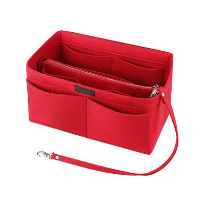 China Wholesale Fashion Purse Organizer Insert Women Tote Bag Organizer Insert Handbag Felt Bag Organizer Quick Insert Handbag Organizer for sale