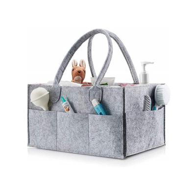 China Daily Used Portable Felt Organizer Baby Cart Felt Diaper Bag for sale