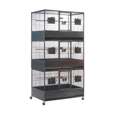 China Large Breathable Comfortable Foldable White Parrot Bird Cage With Multiply Door For Peony Parakeet Pet Living Room for sale