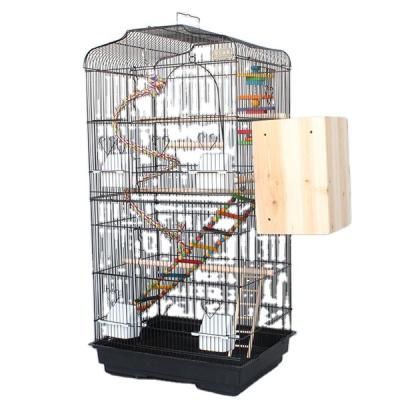 China Large Breathable Comfortable Foldable White Parrot Bird Cage With Multiply Door For Peony Parakeet Pet Living Room for sale