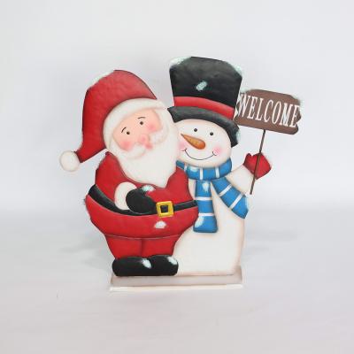 China America Painting Outdoor Ornaments Metal Outdoor Christmas Ornaments For Garden for sale