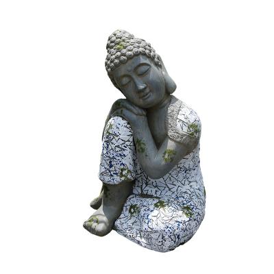 China Europe Buddhism Statue Thai Meditating Home and Garden Decorative Sculpture Praying Figurines Collectibles for sale