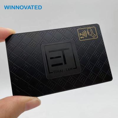 China Waterproof / Waterproof White Stainless Steel RFID Product Black Business Metal NFC Trending Card for sale