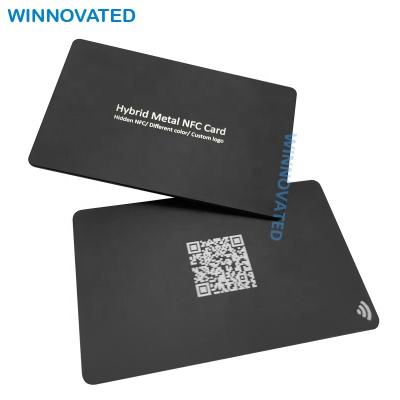 China 13.56mhz Programmable Wholesale Custom Waterproof / Waterproof Metall NFC Printing QR Card for sale