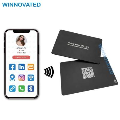 China New Black RFID Waterproof / Waterproof Hidden NFC Business Cards Contactless Premium Contactless Metal for sale