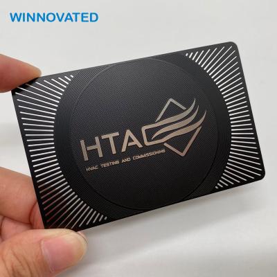 China China Black Stainless Steel Metal Card Business Card Custom Business Card Single Laser for sale