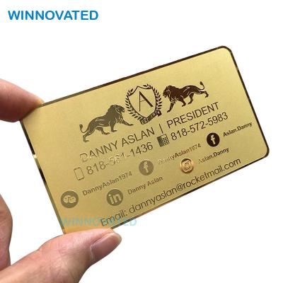 China China Wholesale Custom Gold Black Metal Business Card Emboss for sale