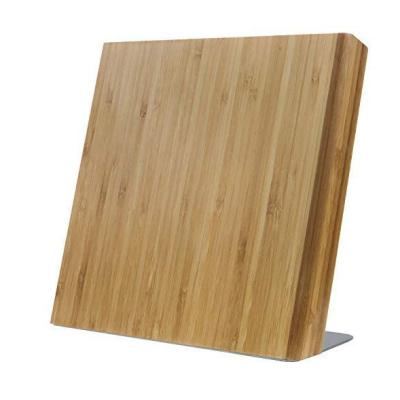 China 3 Day Delivery Knife Block Bottom Magnetic Knife Organizer Bamboo HSS Sustainable Storage Recipe Display Rack Knives for sale