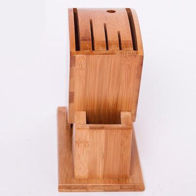 China Viable Hot Selling Bamboo Wood Block Holder Plant Kitchen Knife Knife Holder For Kitchen for sale