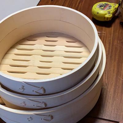 China Wholesale Viable Bambus Mao Party Mini Non Stick Dim Sum Dumpling Set 2 Tier Bamboo Food Steamer For Restaurant for sale