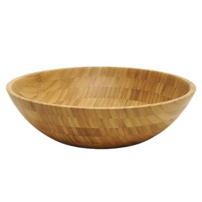 China Factory Price Sustainable Salad Bowl Fruit Bowl Bamboo Serving Bowls for sale