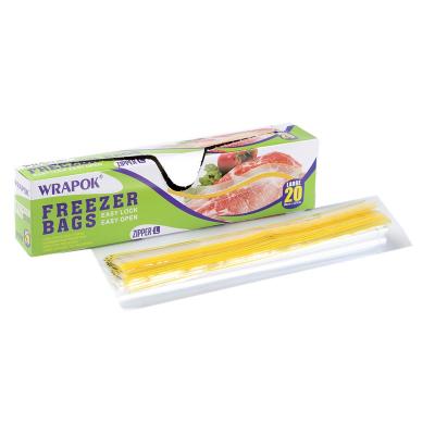 China Viable Sustainable Meat and Fish Clear Resealable Frozen Resealable Bag for Meat/Fish Ice Cream Delivery for sale