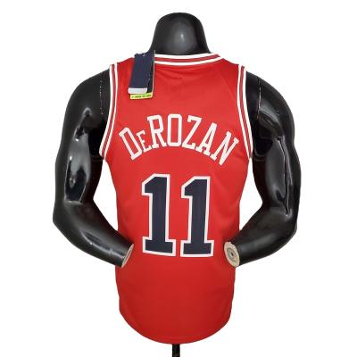 China Breathable Basketball Tank Top Shirts Size S-XXL Call DeROZAN Number 11 Bulls Basketball Red Tracksuits for sale