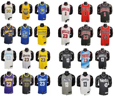 China New Antibacterial 30 Teams Impress Hot Pressed James Curry Durant Basketball Vests for sale