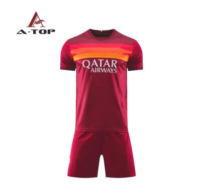 China Best Quality 20-21 National Team Breathable Soccer Jersey Kids Volleyball Uniform Set Wholesale RO MA for sale