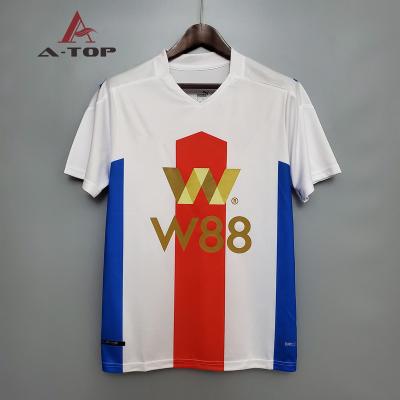 China Wholesale Breathable Best Quality Thai Club Crys PA tal 20-21 Lace Away S-4XL White Soccer Jersey Football Uniform for sale