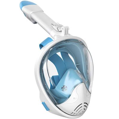 China Dive Corrective Factory Selling Wholesale Newest Anti Fog Cheap Full Face Breathing Bath Free Disappear Pro Air Intake Blue Mask Easy Breath for sale