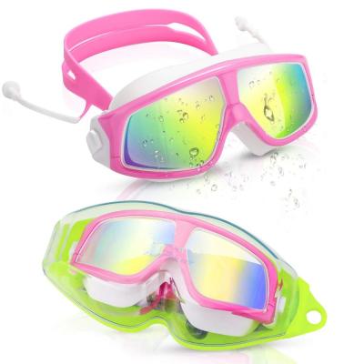 China Adjustable Buckle Colorful Kids Reflected UV Coating Swim Goggles Eyewear Anti Fog Fashionable Cute Funny Anti Fog Goggles for sale