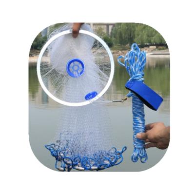 China 10 Ft 6M Hand Throw Fishing Net Spinning Bait Casting Platinum Monofilament Small Mesh Equipment Diameter for sale