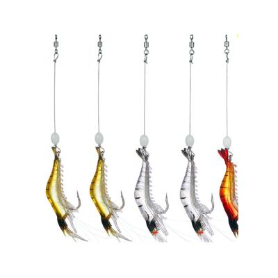 China Luminous Shrimp Lure Set is Good for Night Fishing Highly Simulated Soft Lures Shrimp Bait Hook Fishing Tackle Set Saltwater Fishing Tackle Freshwater Sea Fishing attraction for sale