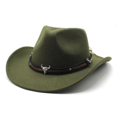 China 2022 Character Cowboy Hat Manufacturers Customized Wholesale Customized Unisex Cowboy Felt Hat Solid Color For Man Women Felt Hat Hats for sale