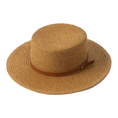 China Striped 2022 New Fashion Casual Straw Beach Hats For Women Man Lady Resort Holiday Daily Life Sunscreen Sombrero Straw Cowboy Hats for sale