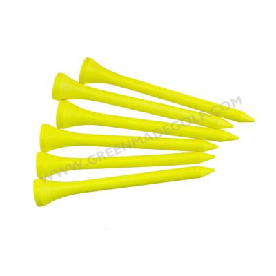 China Wholesale 70mm Yellow Bamboo Color Bamboo Golf Tee Wood Tees for sale