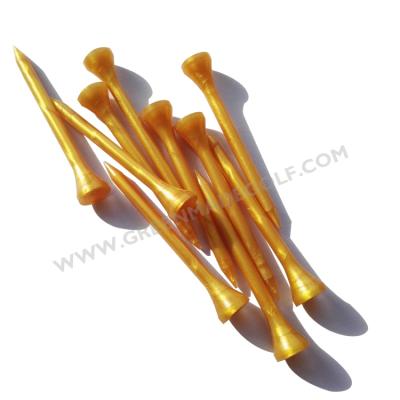 China Golf Tee Plastic Gold ABS Plastic Golf Tee Solid Golf Tees for sale