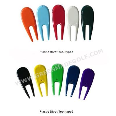 China ABS/HIPS two type golf divot repair plastic tool wholesale divot tool for sale