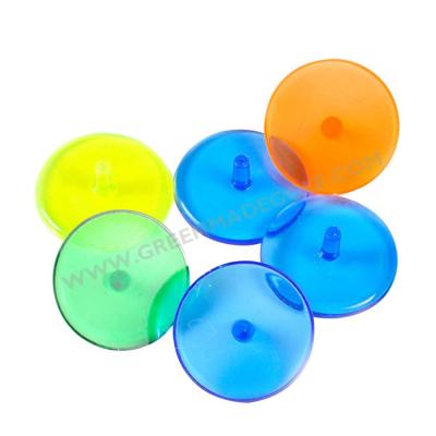 China Bulk Colored ABS/HIPS Golf Ball Marker , Clear Neon Plastic Ball Markers for sale