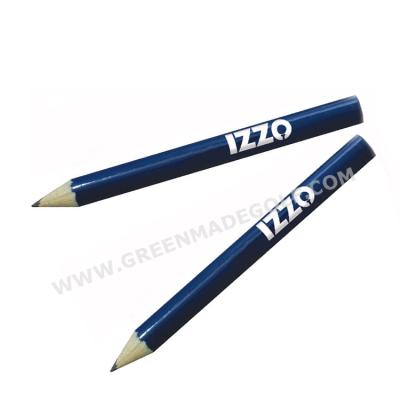 China Golf wooden pencil HB pencils in bulk, custom logo wooden pencil round golf wooden pencils with logo for sale