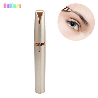 China Household Battery Power Handheld Eyebrow Shaving Pen Fine Point Painless Electric Eyebrow Trimmer for sale